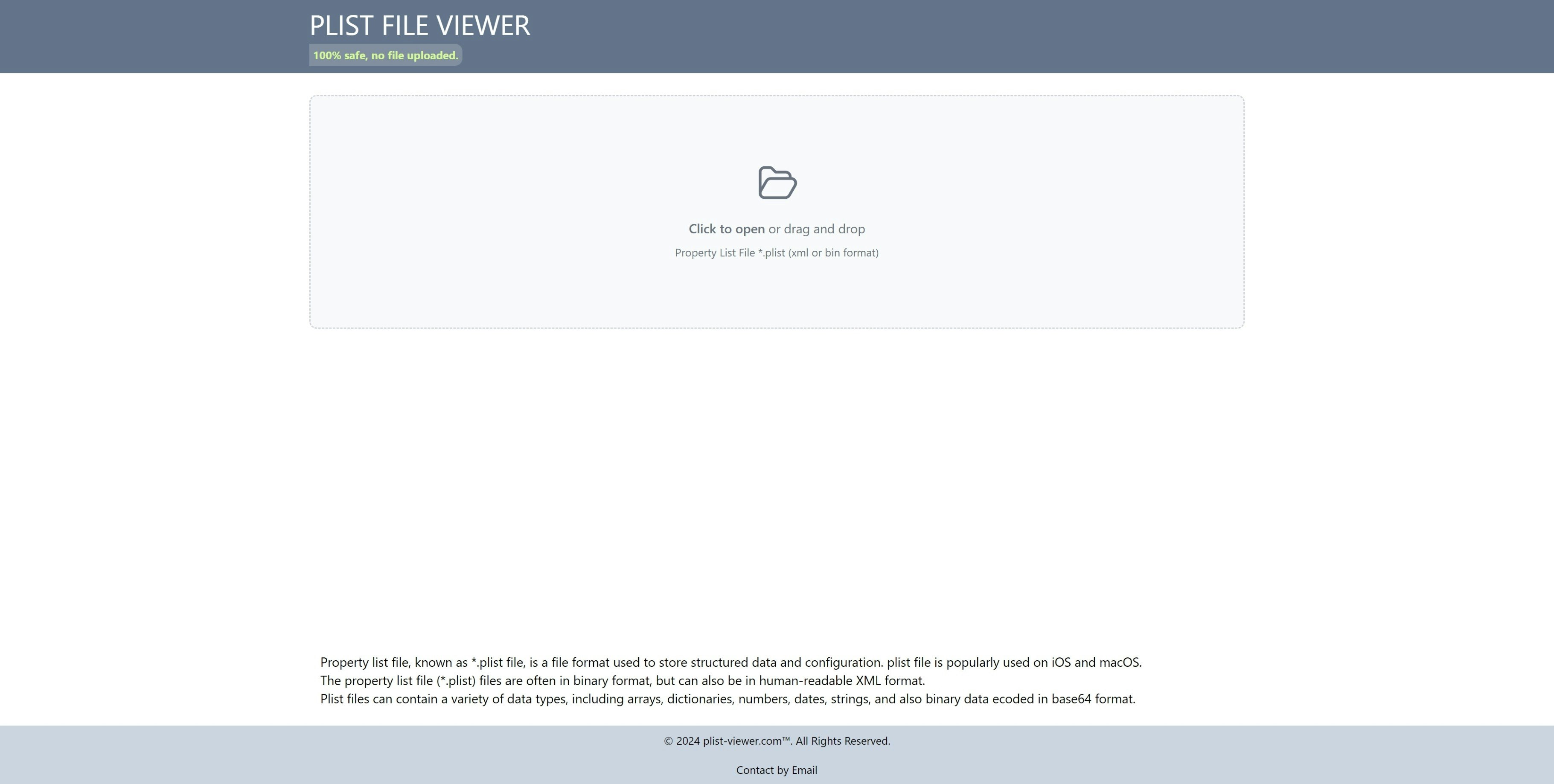 Plist file visualizzatore online media 1