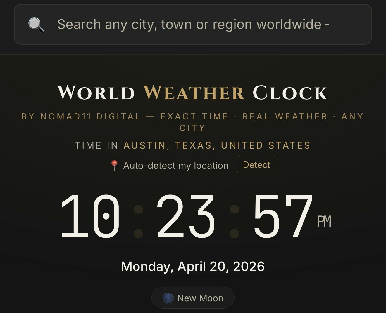 WorldWeatherClock Atomic Any Time Zone gallery image