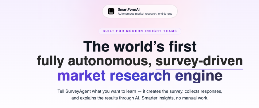 SurveyAgent - Main screenshot showing features and interface