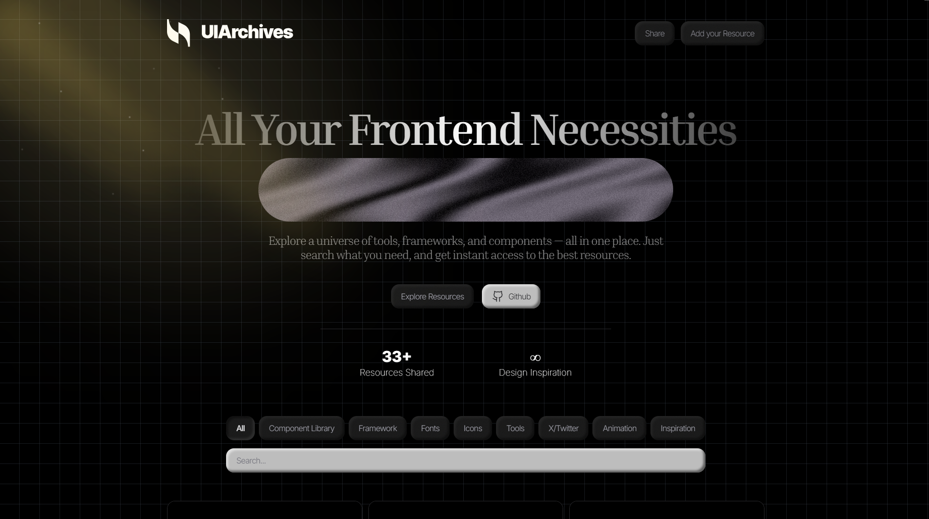 UIArchives - Main screenshot showing features and interface