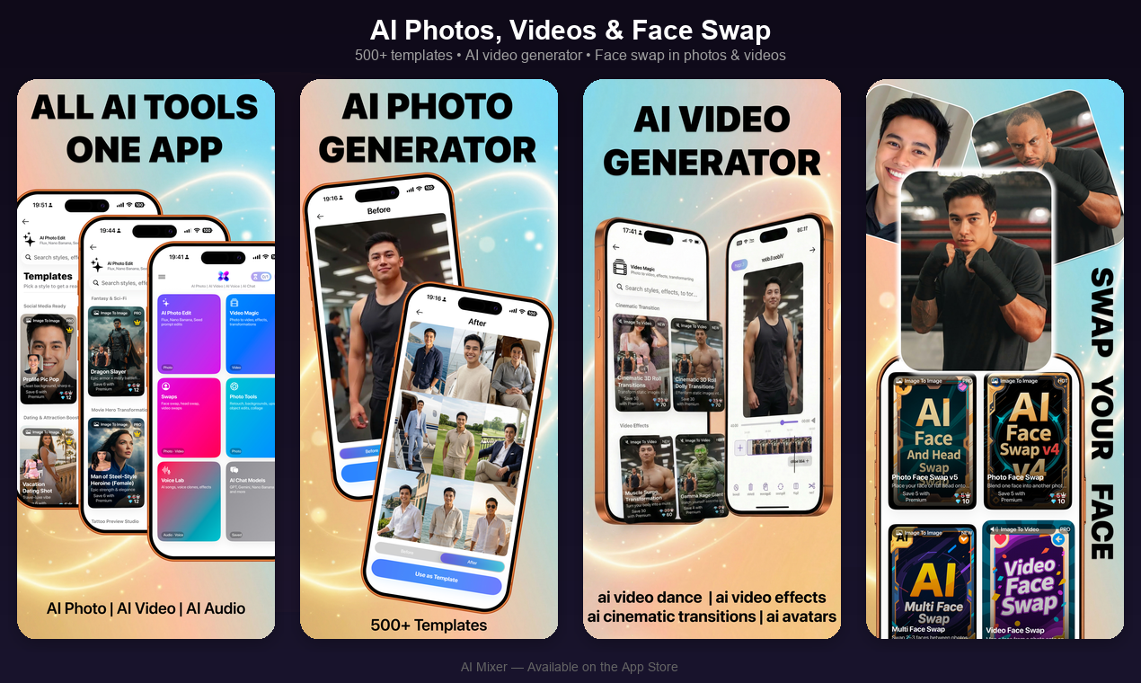 AI Mixer - Main product screenshot demonstrating key features and user interface