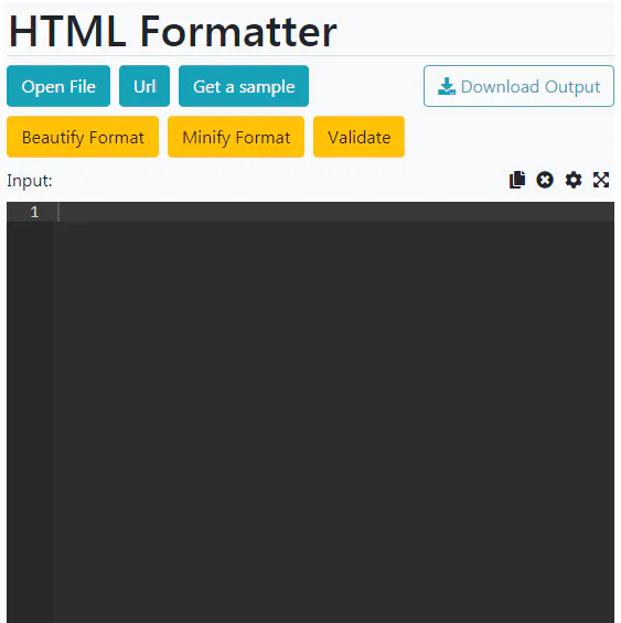 HTML Formatter Online