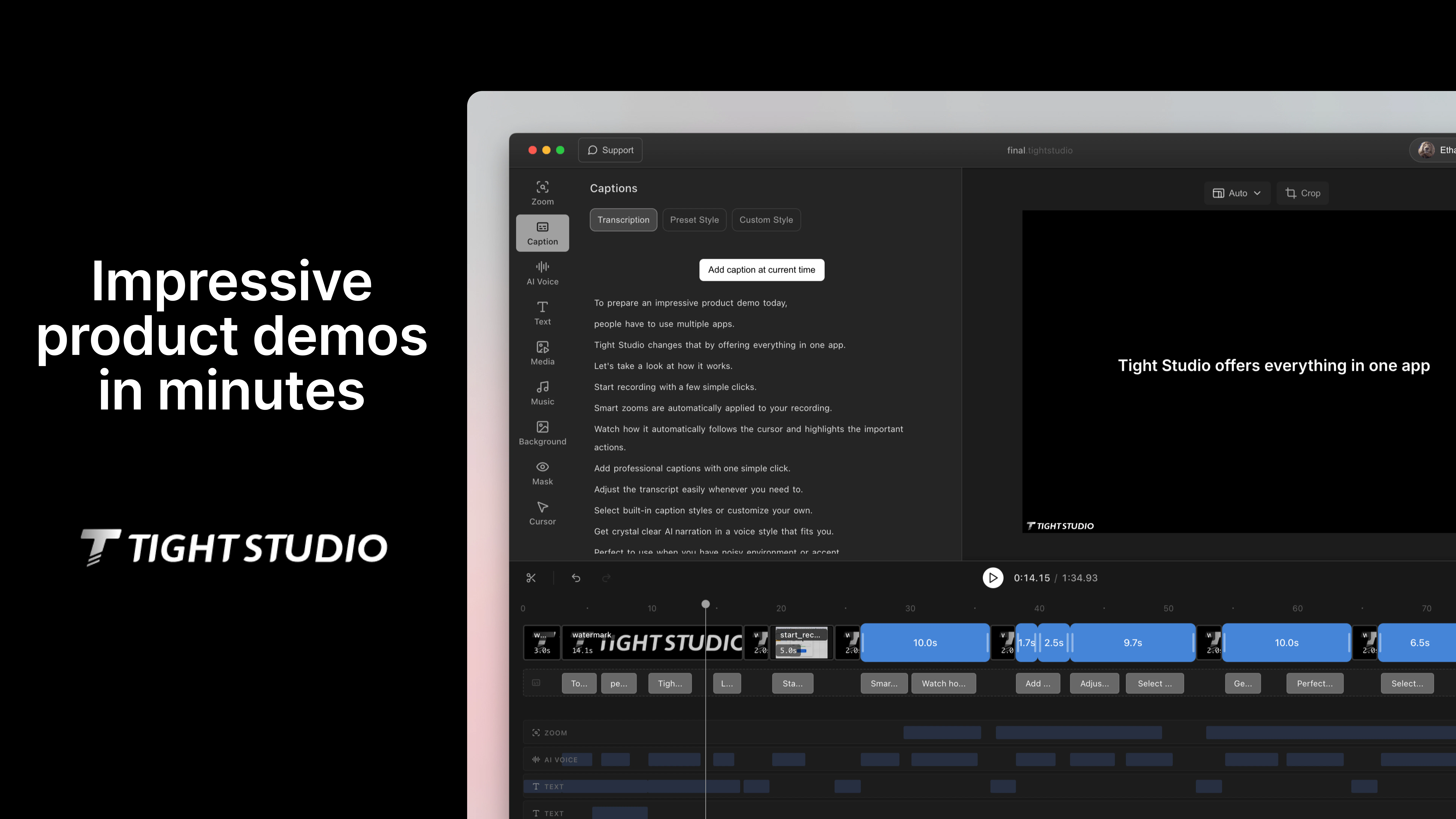 Tight Studio — screenshot 2 showing tool features and UI