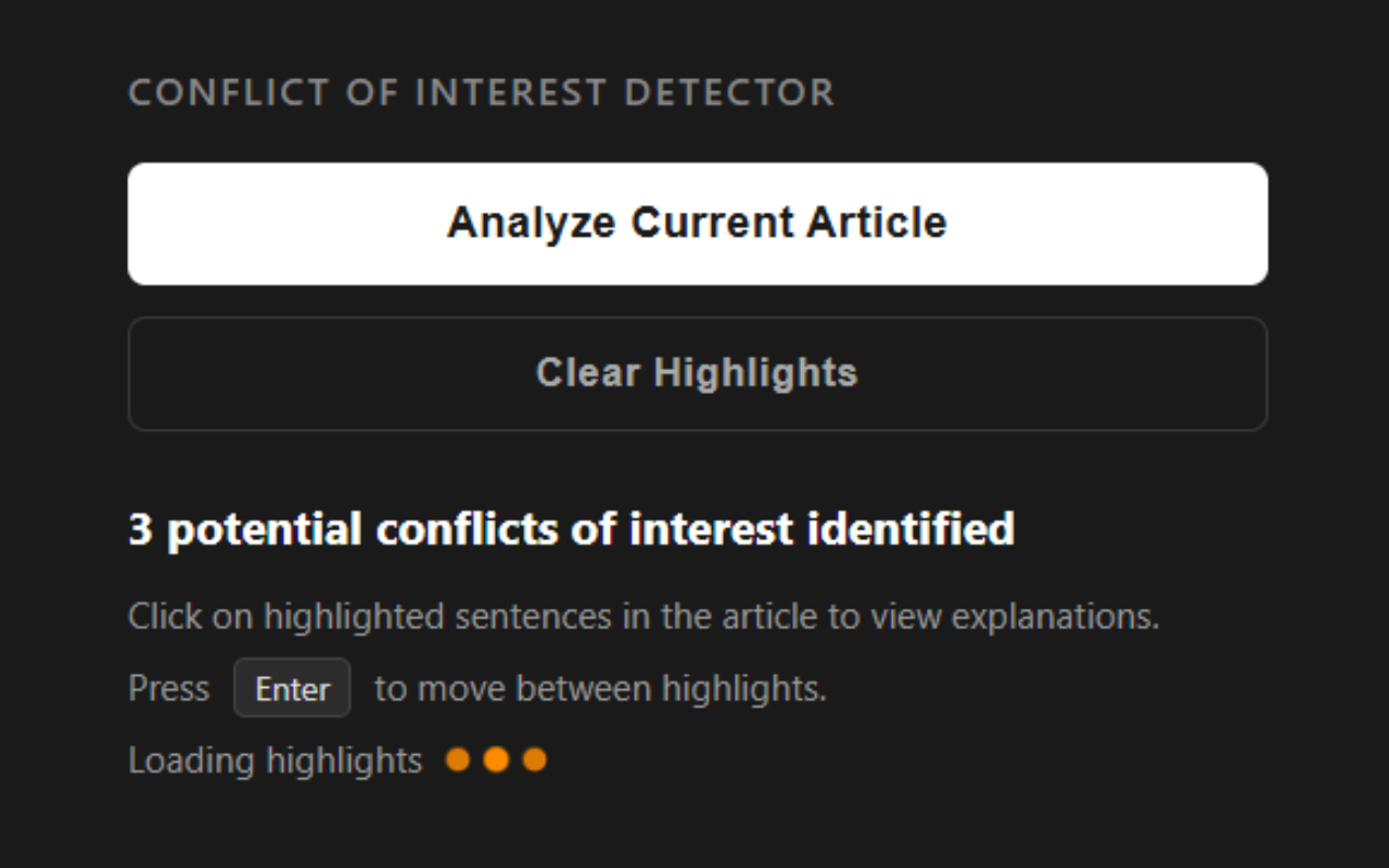 Conflict of Interest Detector gallery image