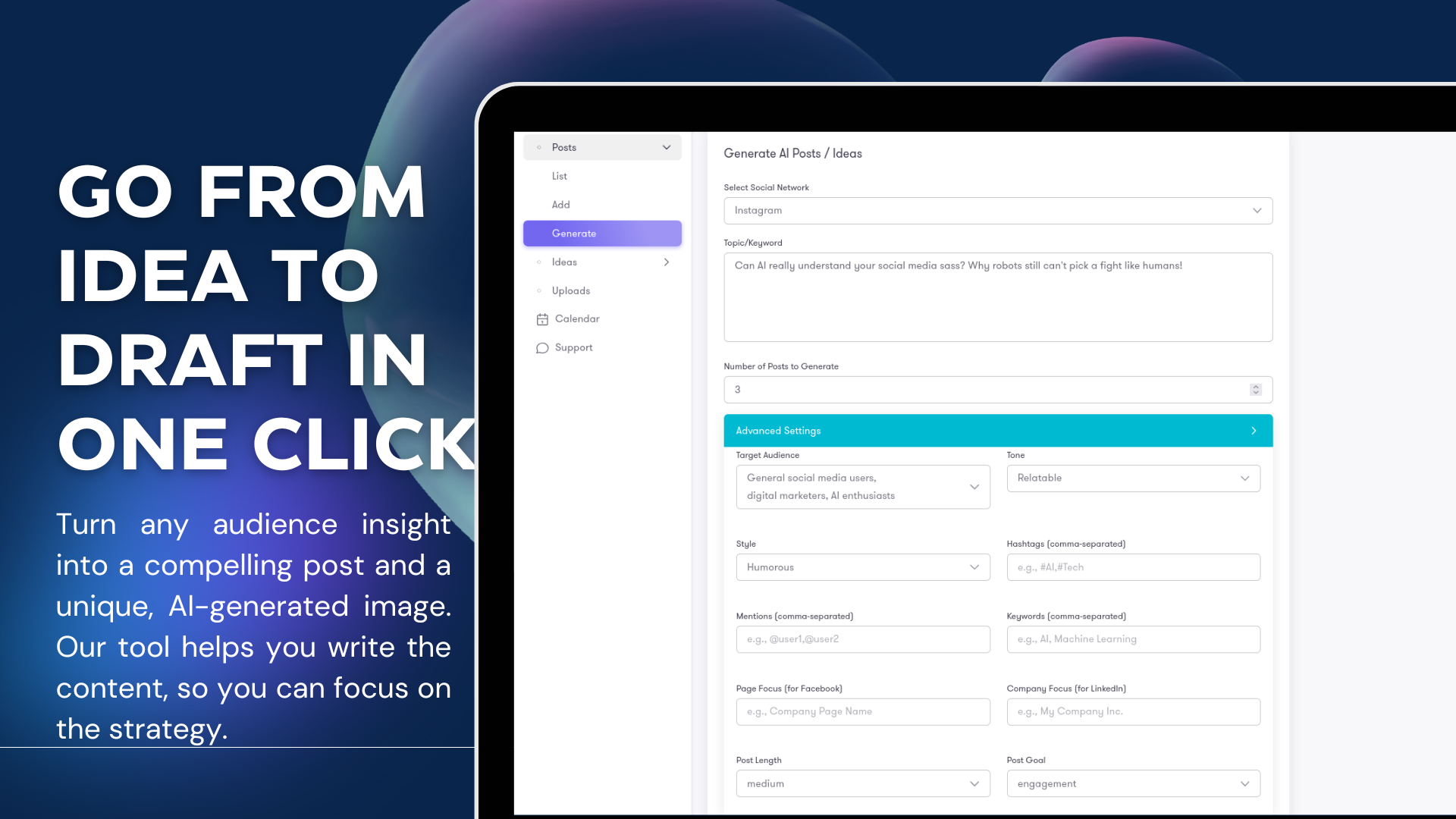 AI-Researched Social Media Post Ideas gallery image