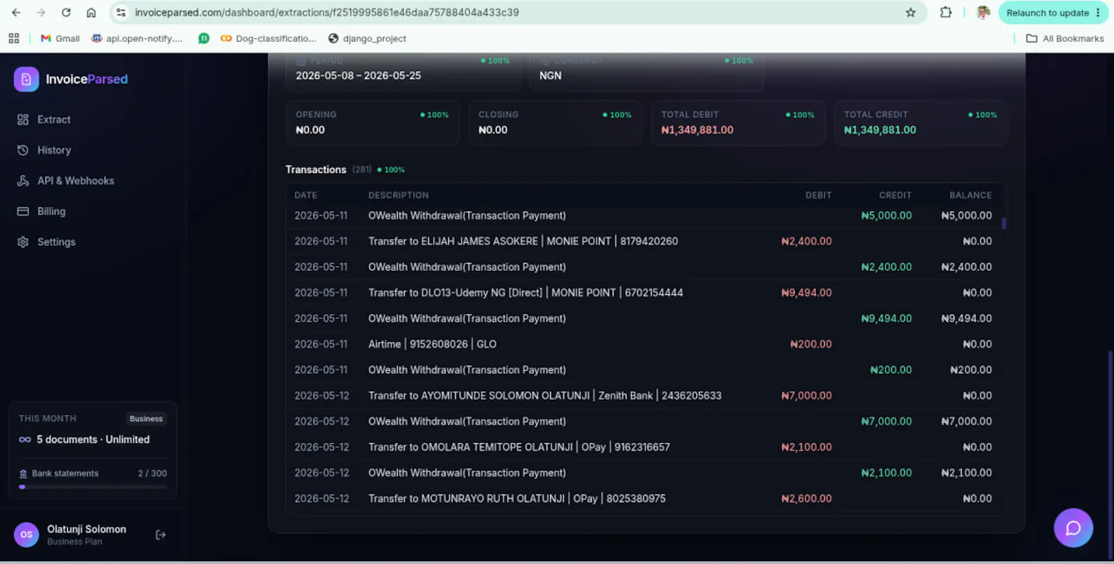 InvoiceParsed screenshot 11