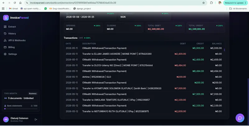 InvoiceParsed screenshot 11