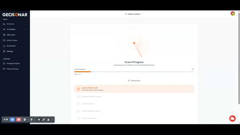 GeoSonar screenshot 1 (video preview)