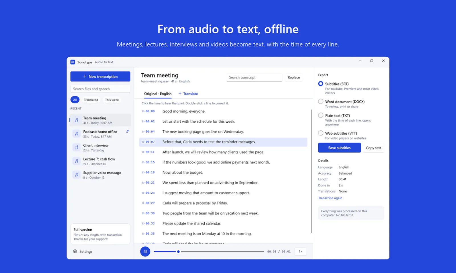 Sonotype screenshot 2