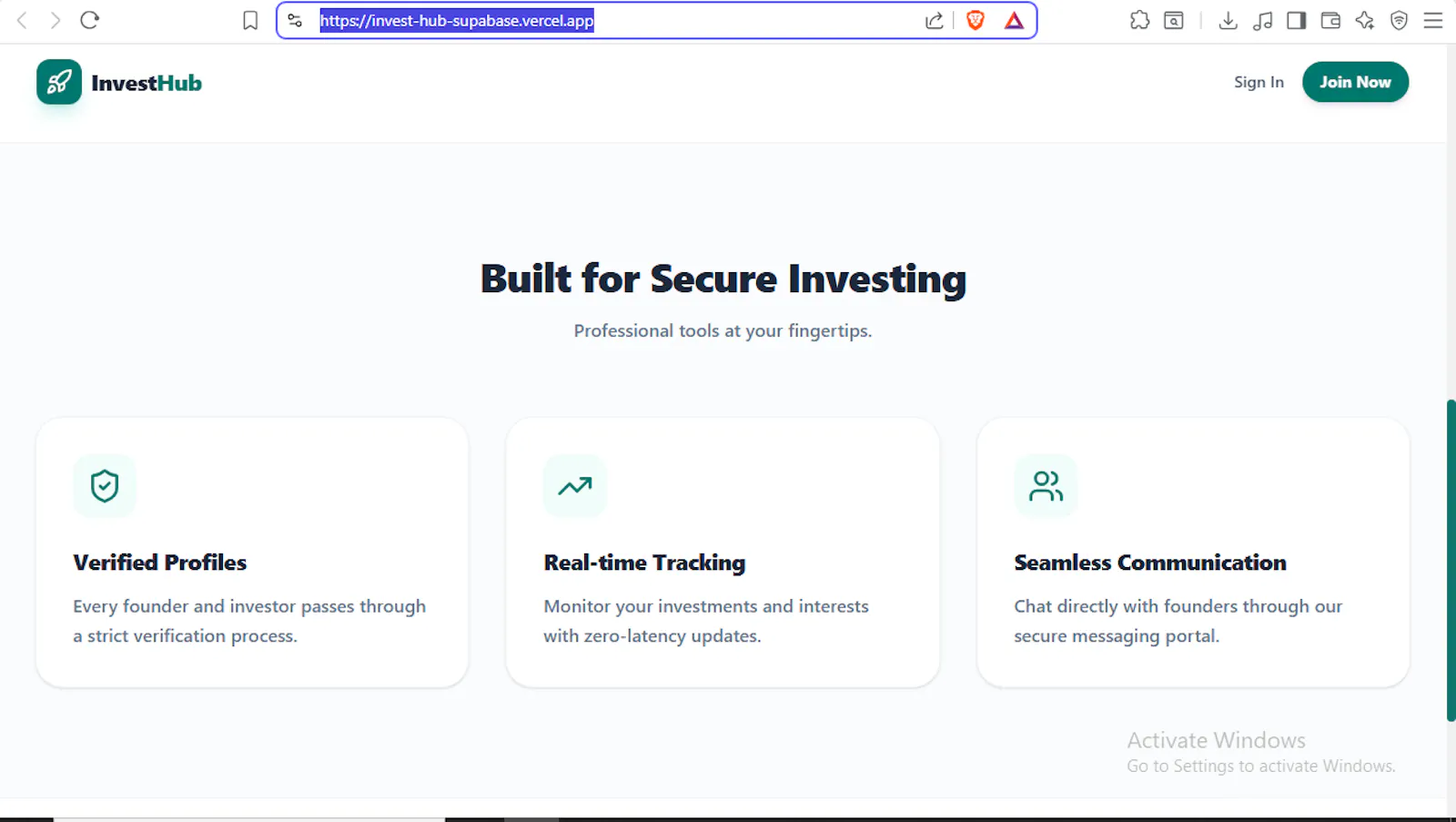 investhub screenshot 2