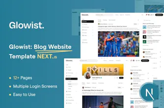 Glowist: Blog Website Template Next.js gallery image