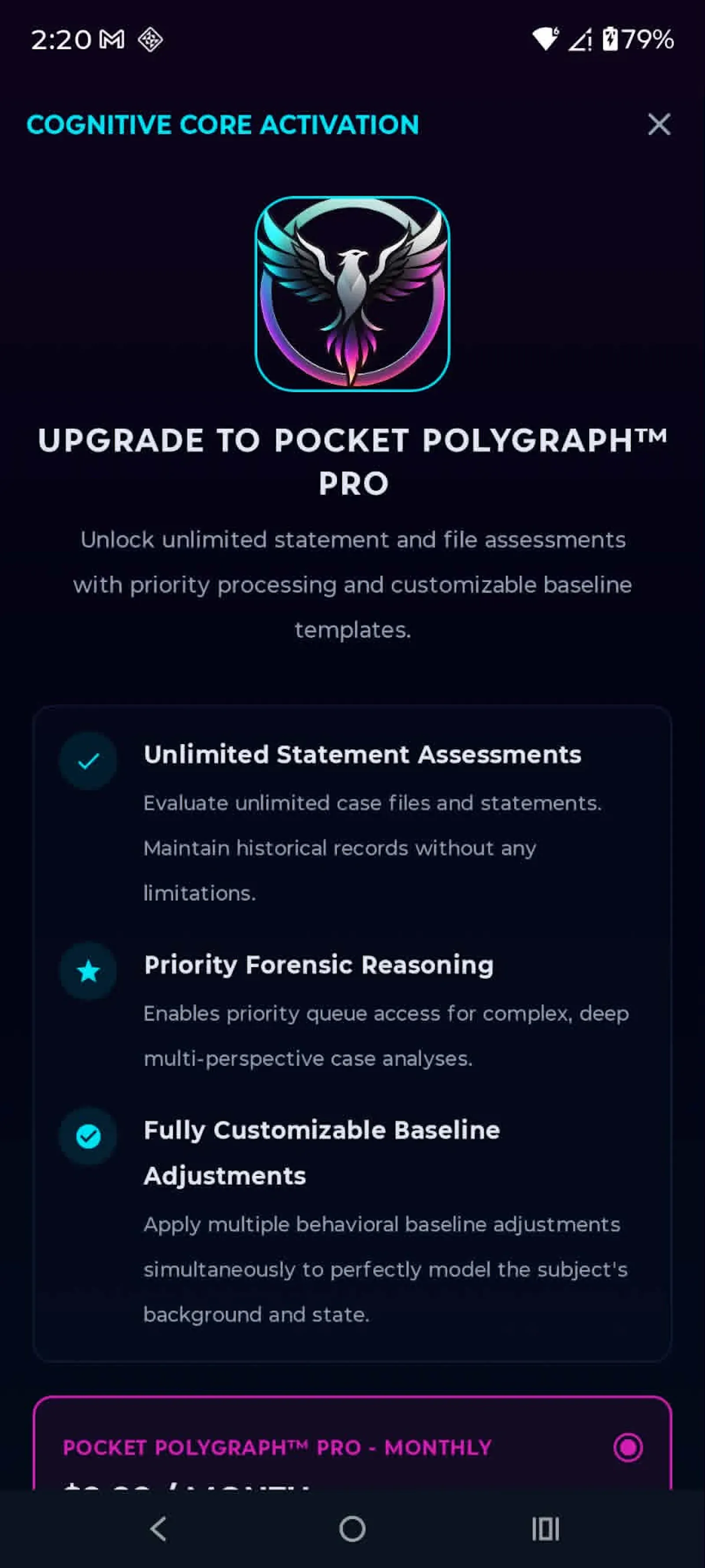 Pocket Polygraph™ Native Android Version screenshot 3