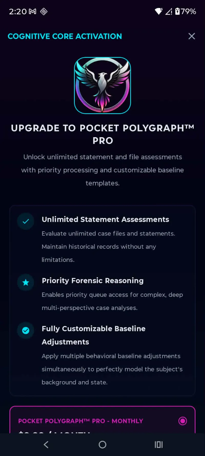 Pocket Polygraph™ Native Android Version screenshot 3