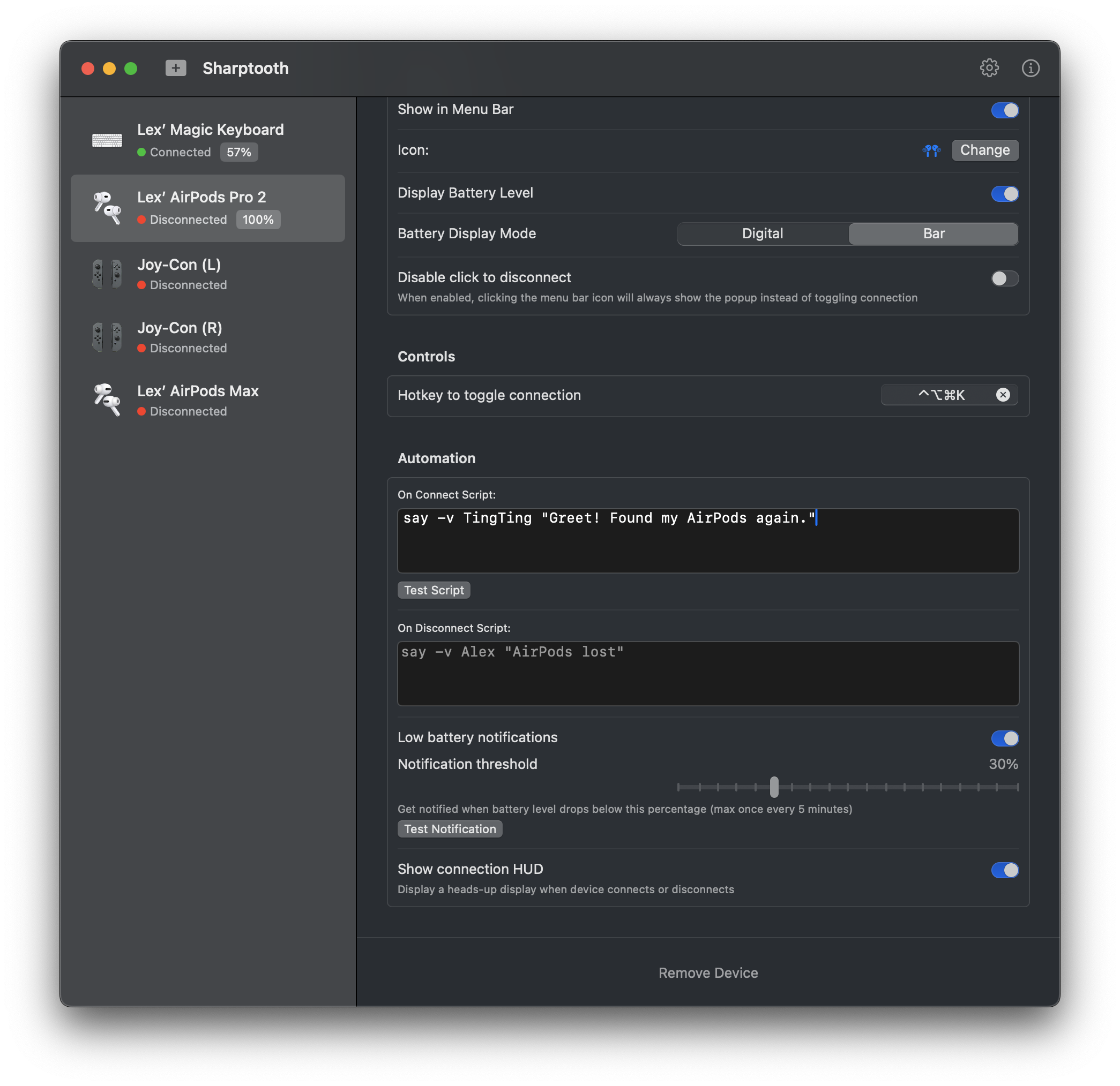 Sharptooth - Controllo Bluetooth con HUD 3D e Hotkeys media 2
