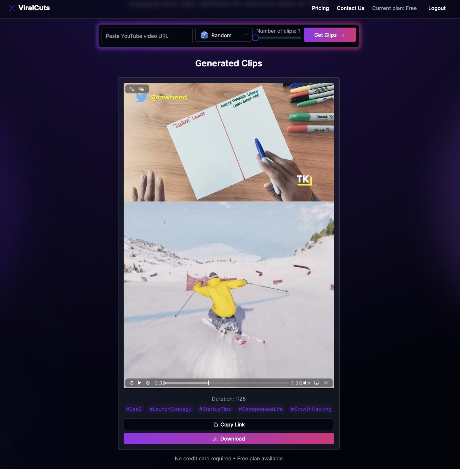 ViralCuts - Turn YouTube videos into viral TikTok clips in seconds. media 2