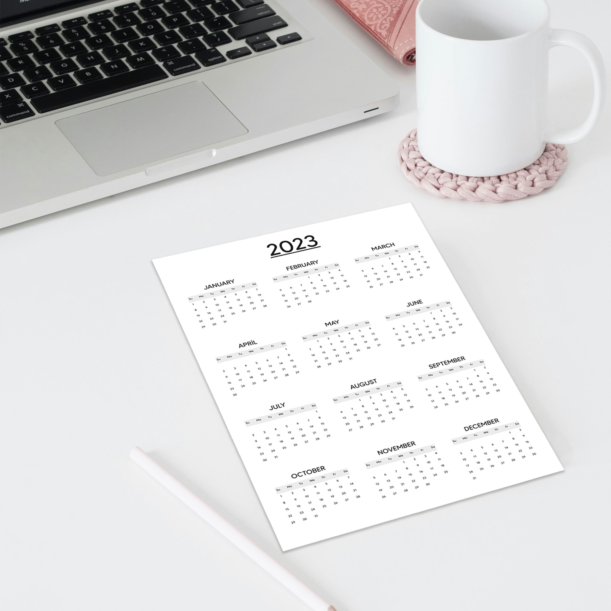 2023 Drukbare jaarlijkse kalender - 2023 Drukbare jaarlijkse kalender media 7