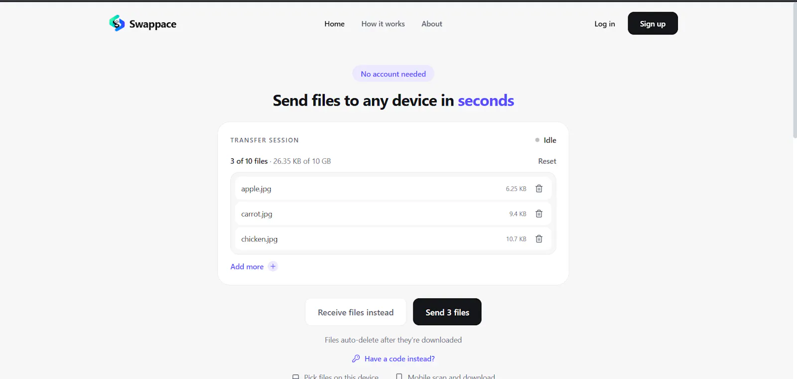 Swappace screenshot 2