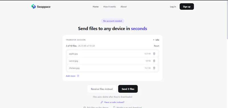 Swappace screenshot 2