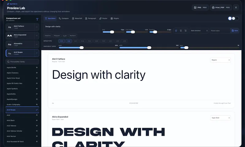 TypeScout screenshot 1