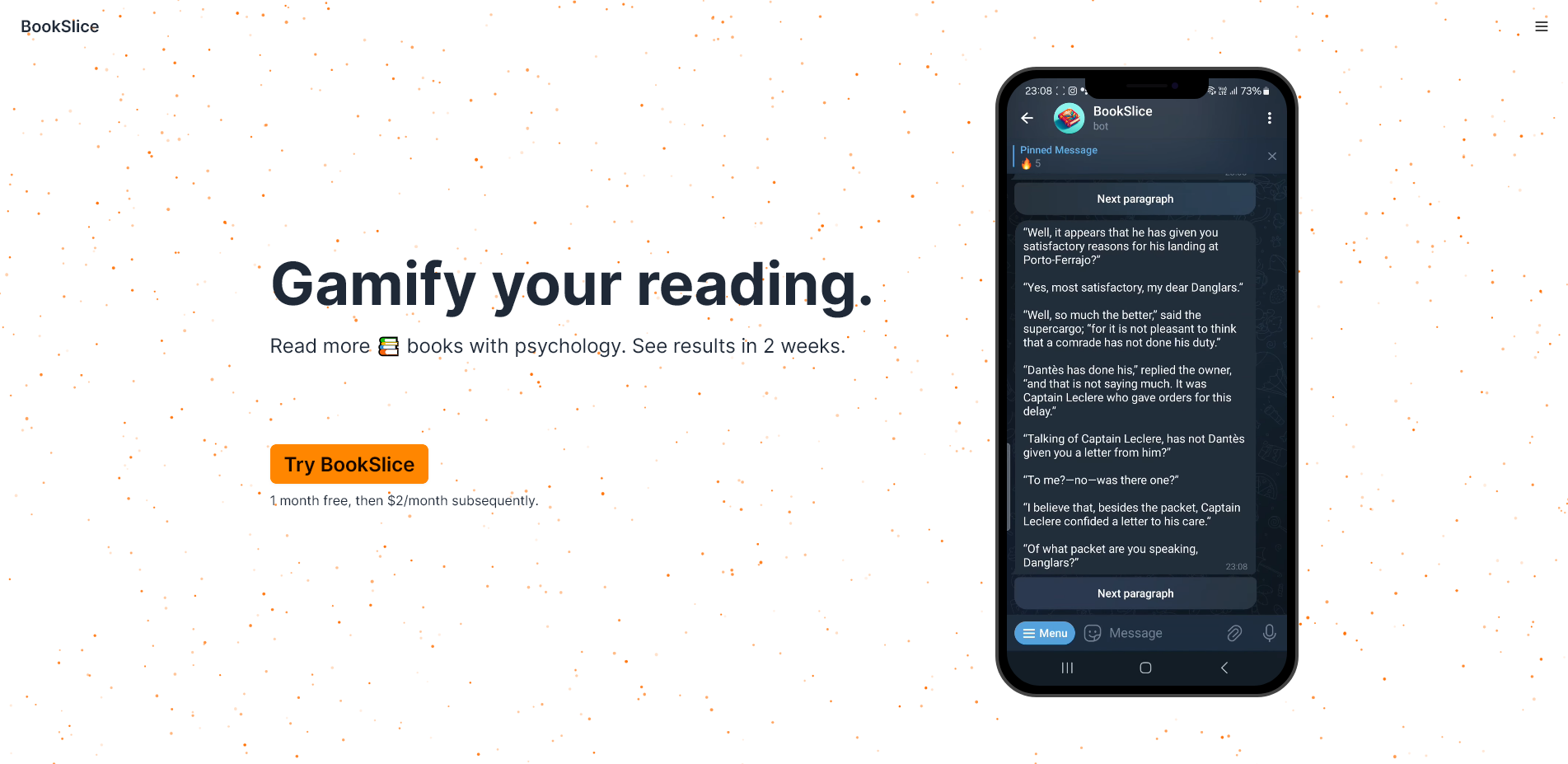 startuptile BookSlice-Gamified book reader for busy people