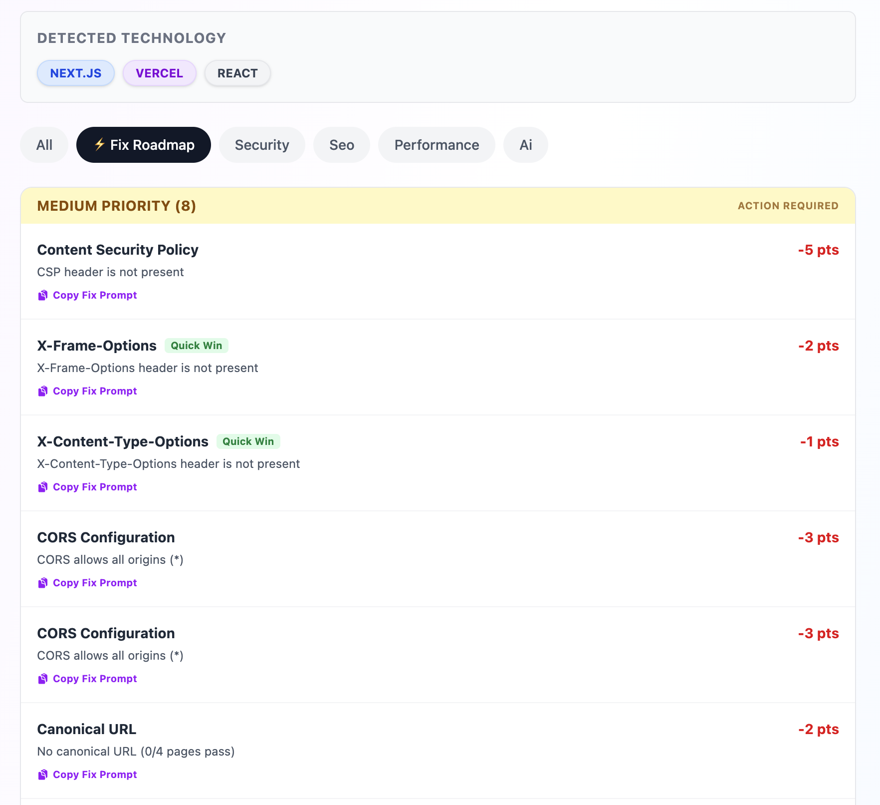 Vibe Security Scanner by AppUo - Screenshot 3 showing product features and functionality