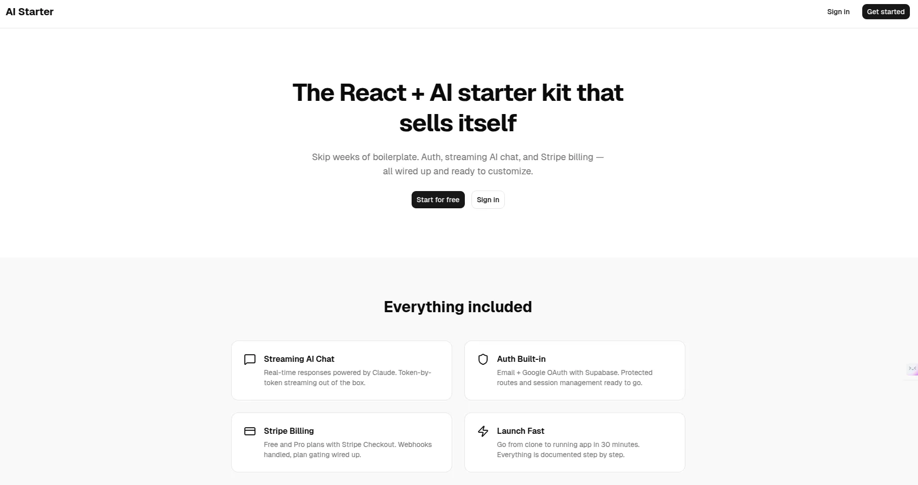 Banner del producto AI SaaS Starter Kit