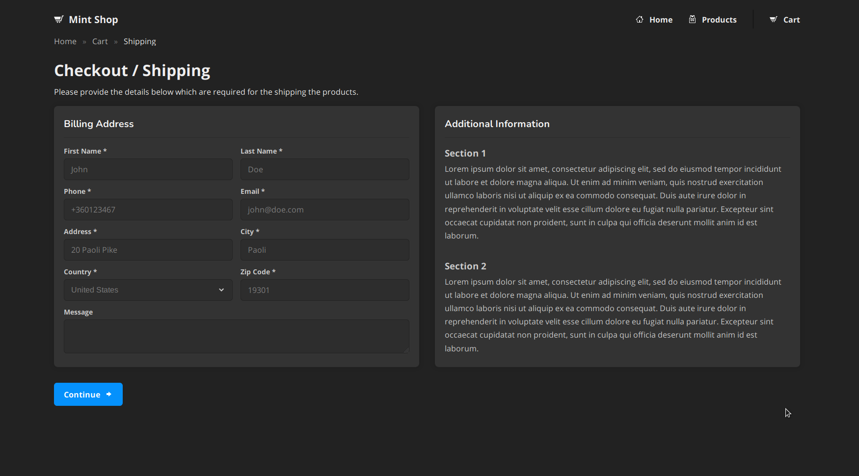 Mint UI gallery image