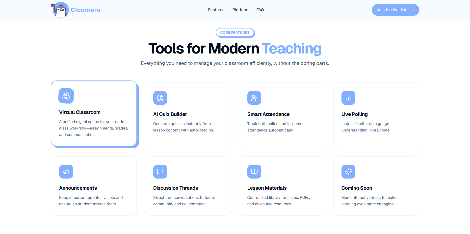 Cloomero (Join Waitlist) - Screenshot 2 showing product features and functionality