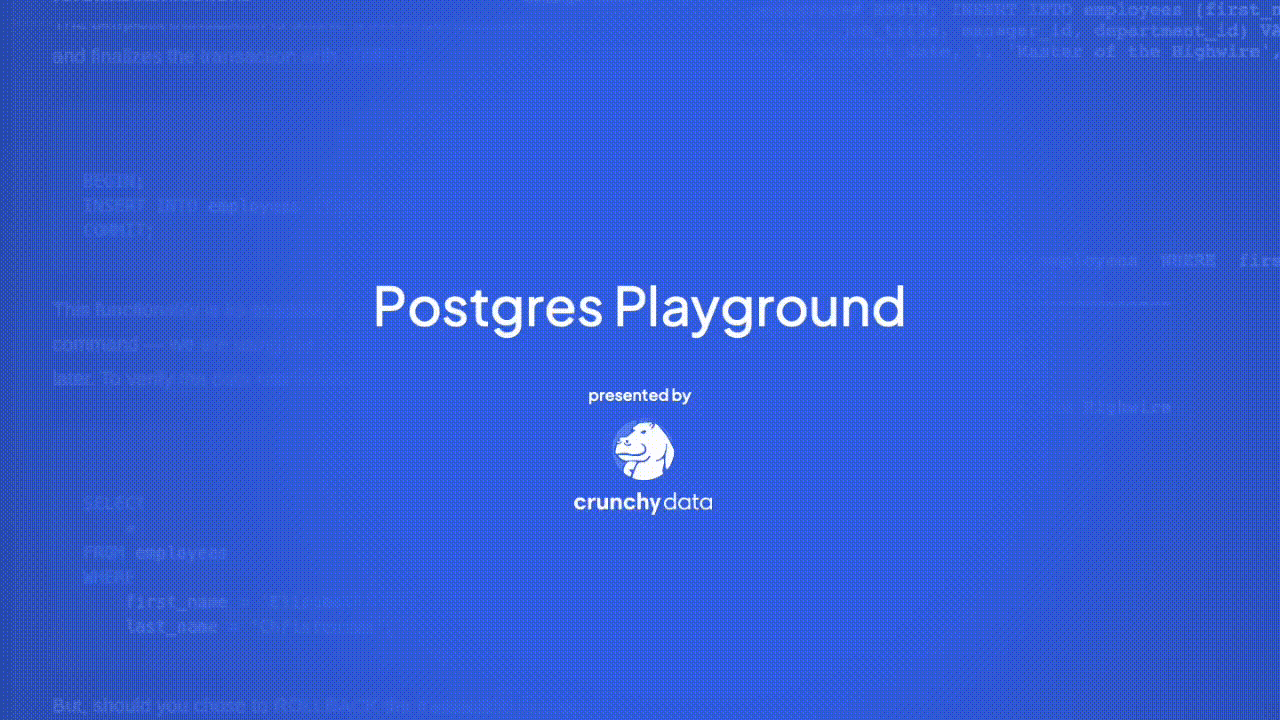 สนามเด็กเล่น Postgres - แบบฝึกหัดบนมือเพื่อเรียนรู้ postgres media 1