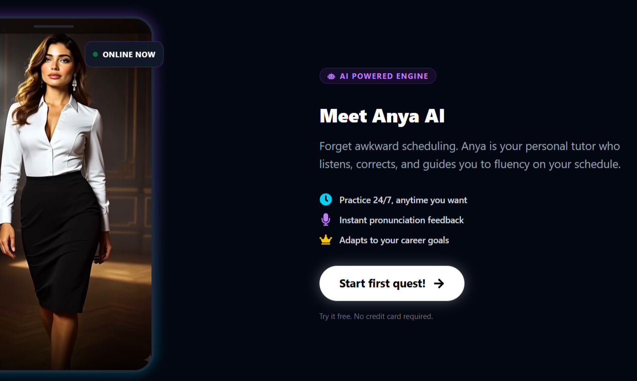 ANGLOMOVA - Screenshot 2 showing product features and functionality