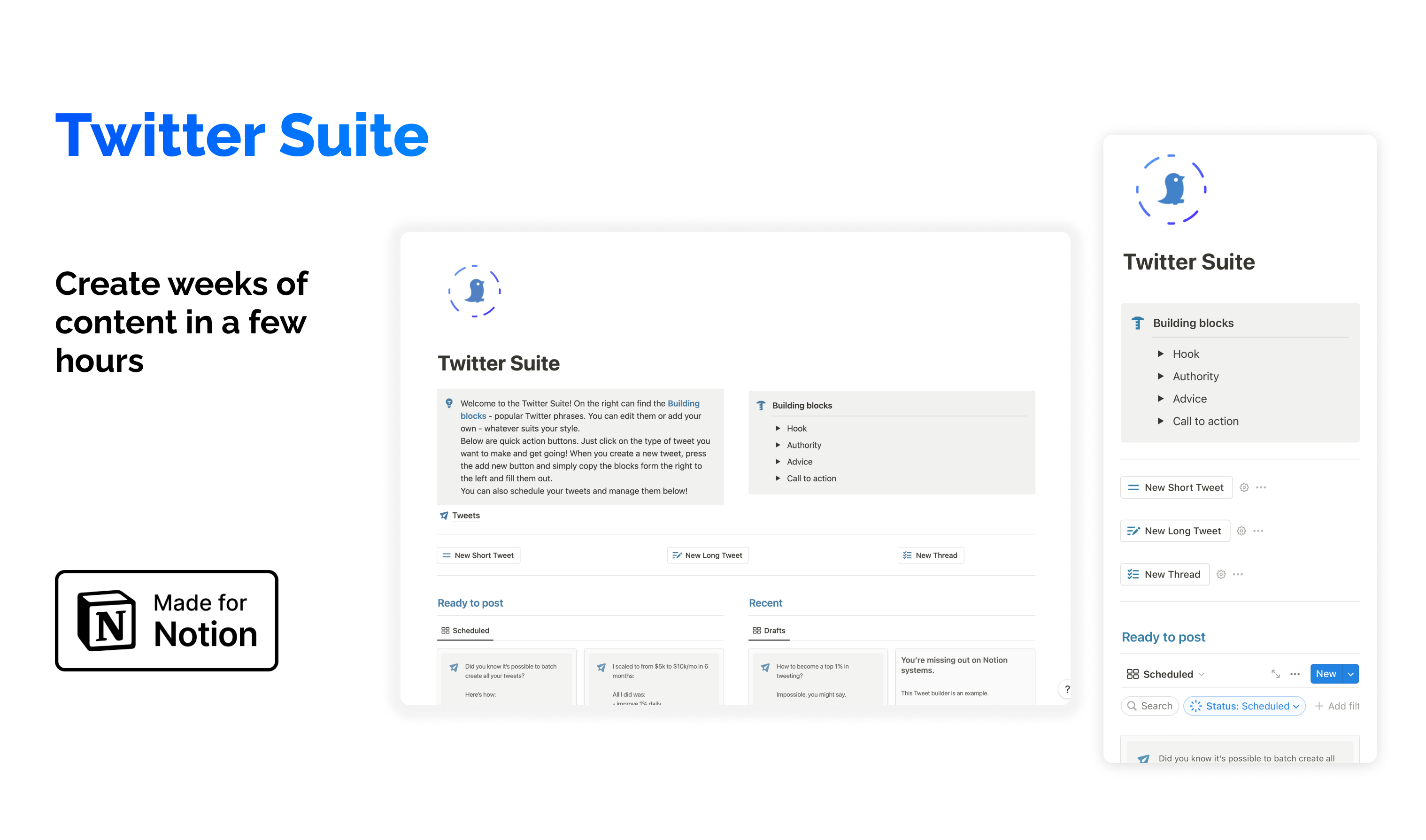 Suite de Twitter - Tweet Builder para la noción media 2