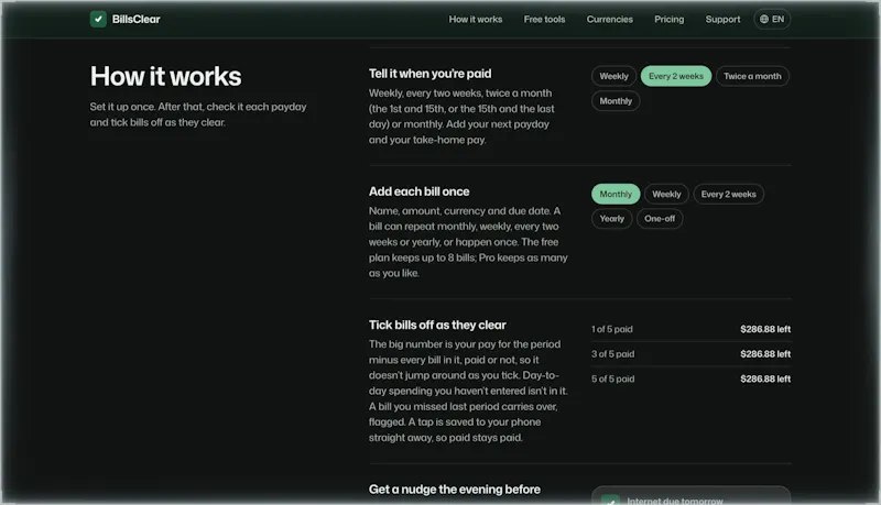 BillsClear screenshot 2