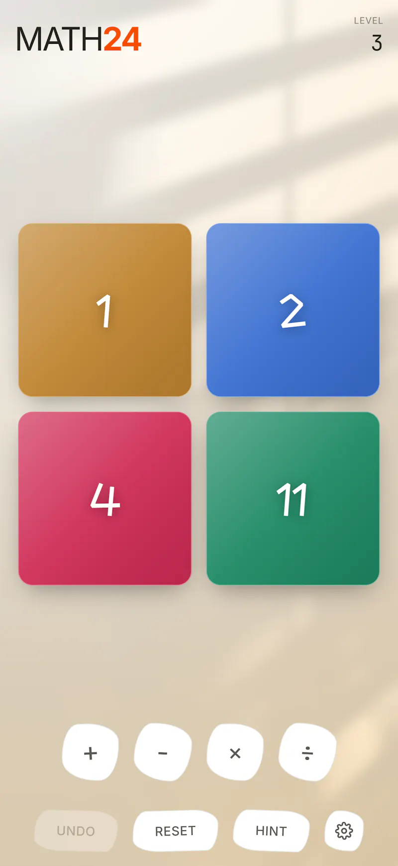 Free 24 math game screenshot 2