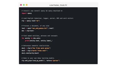 spaCy v2.0 gallery image