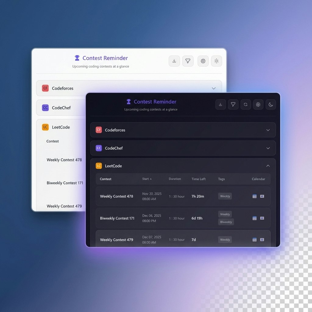 Contest Clocker - Main product screenshot demonstrating key features and user interface