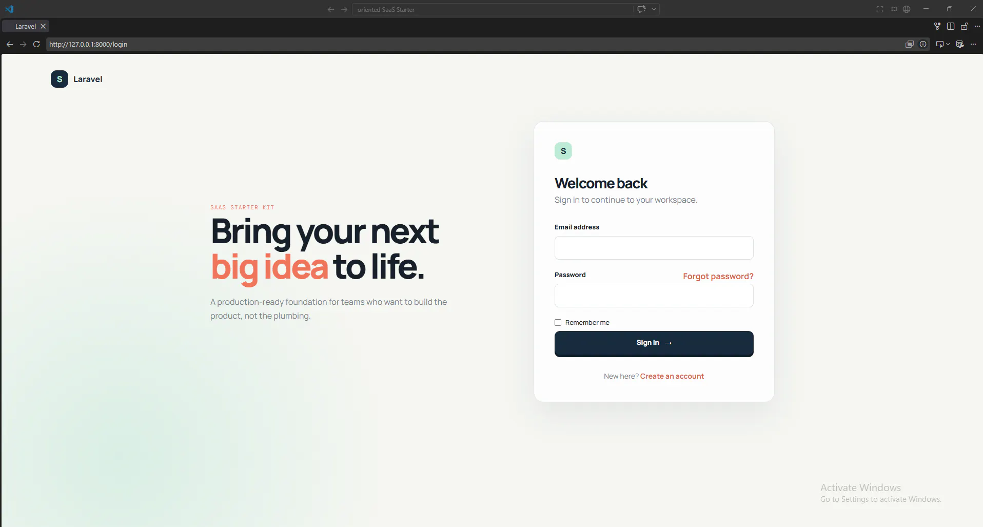 Laravel SaaS Starter Kit gallery image