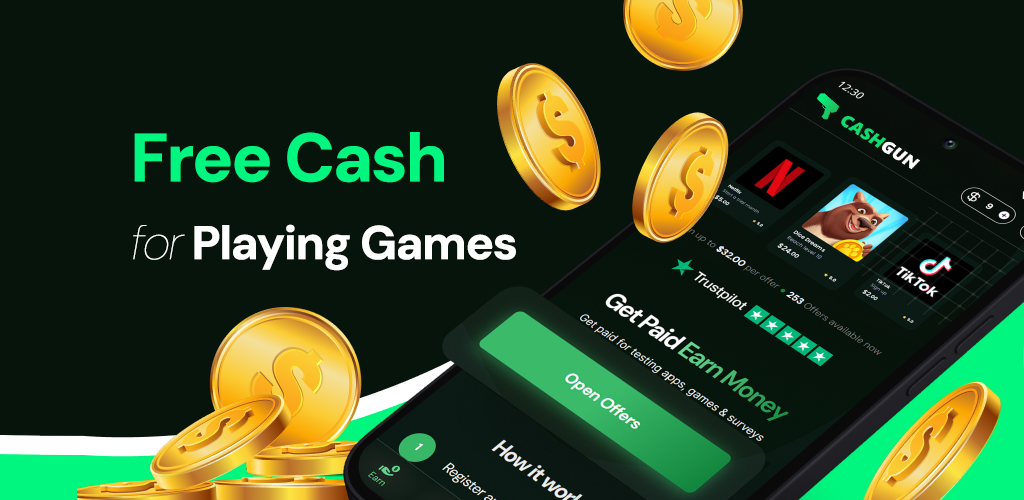 CashGun.com - アプリ、ゲーム、調査のテストの支払いを受けてくださいメディア2