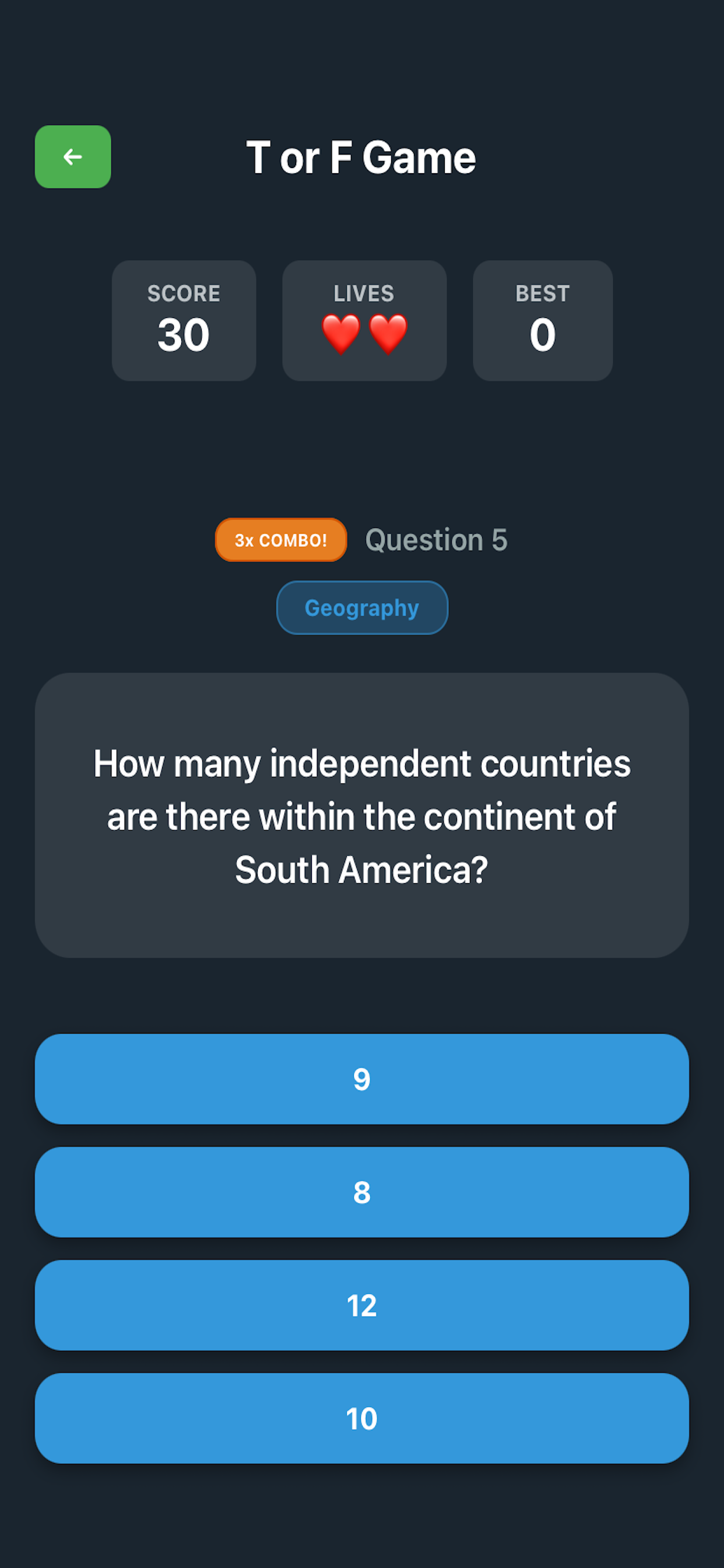 T or F Game - Screenshot 4 preview
