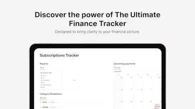 Notion Finance Tracker gallery image