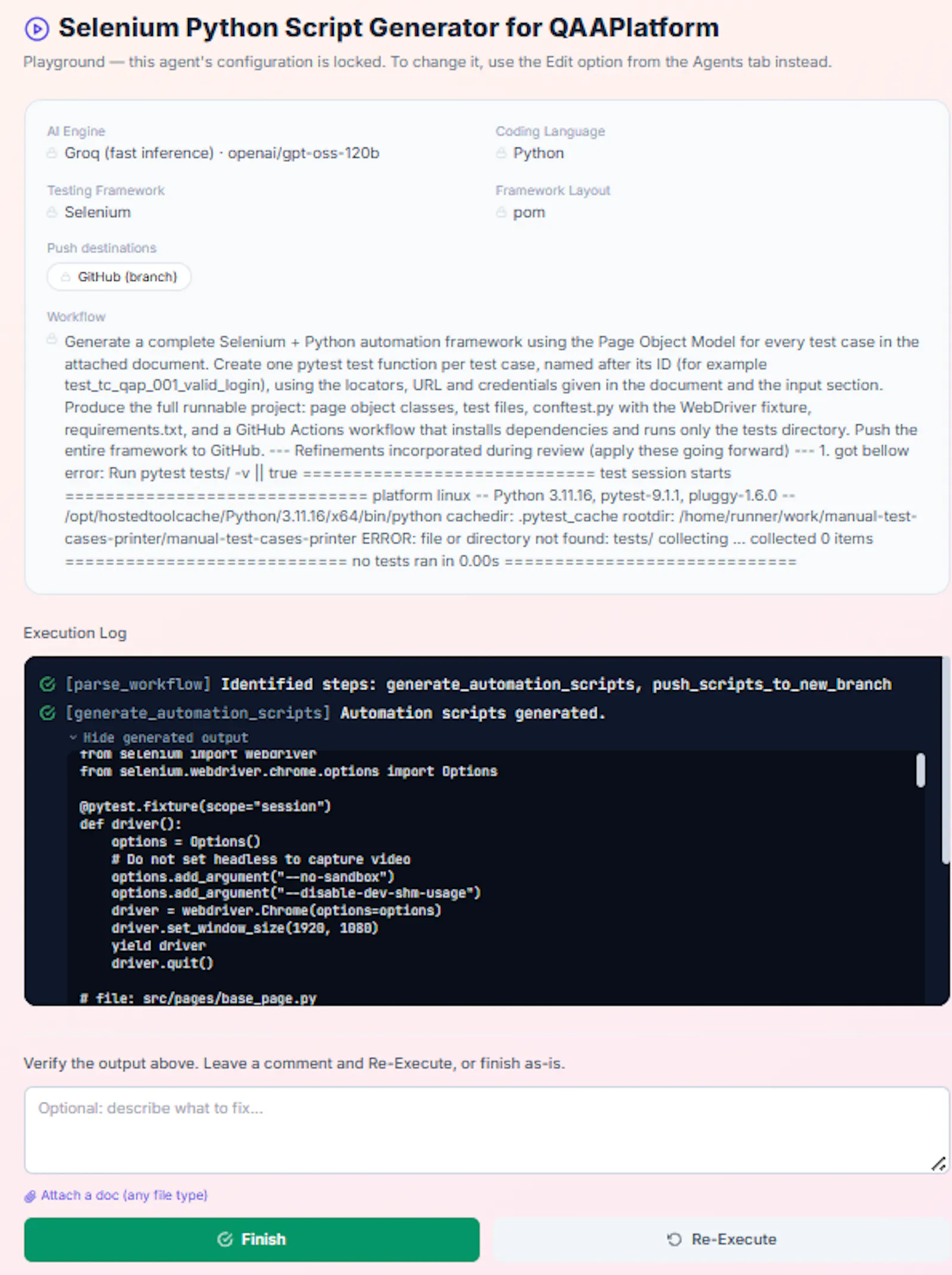 QA Agent Builder screenshot 4