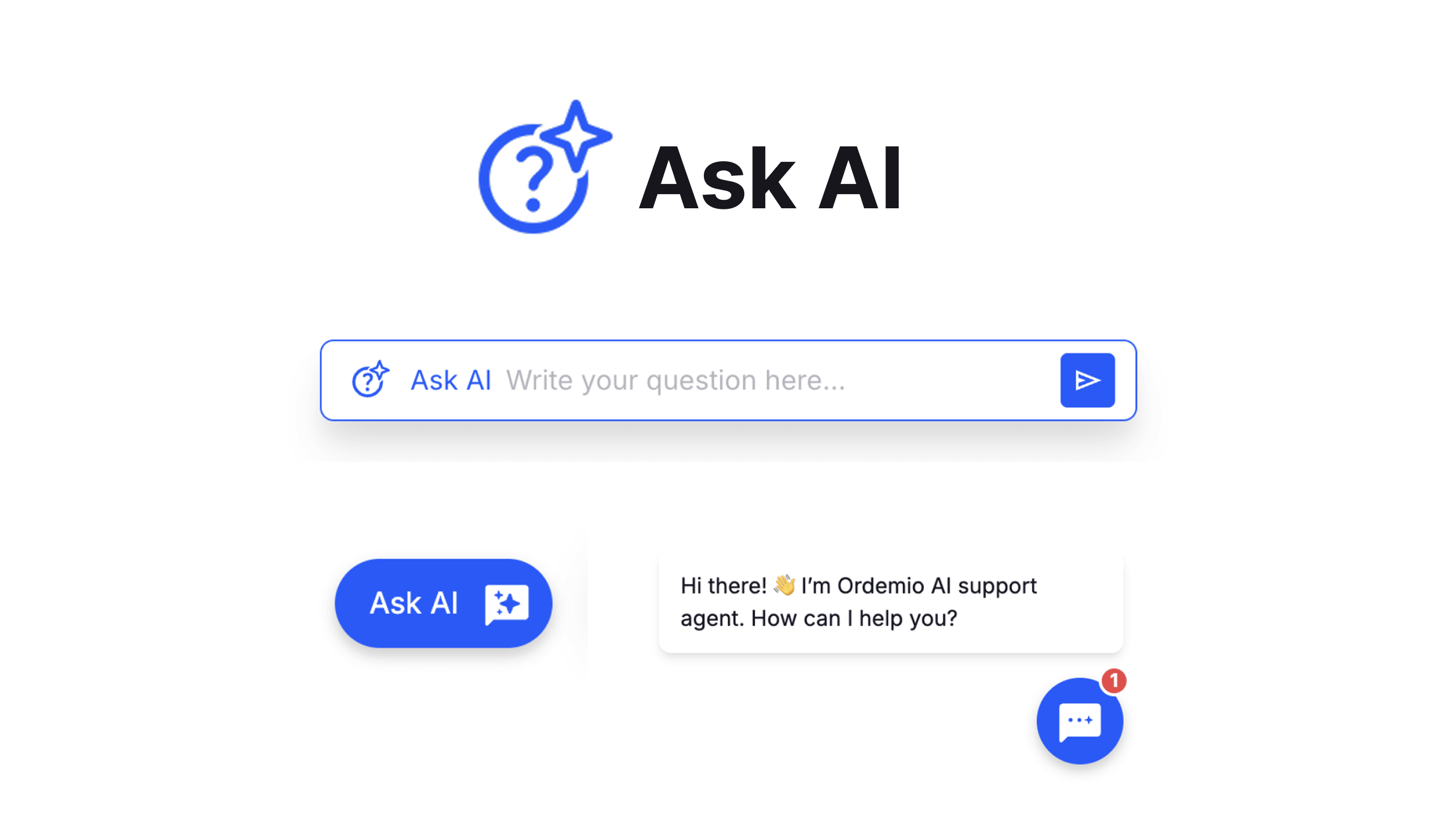 AskAI by Ordemio - Main product screenshot demonstrating key features and user interface