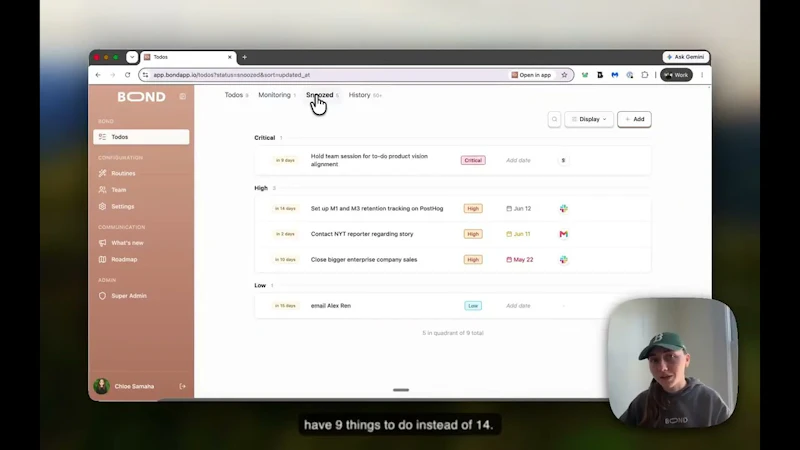 Bond screenshot 1 (video preview)