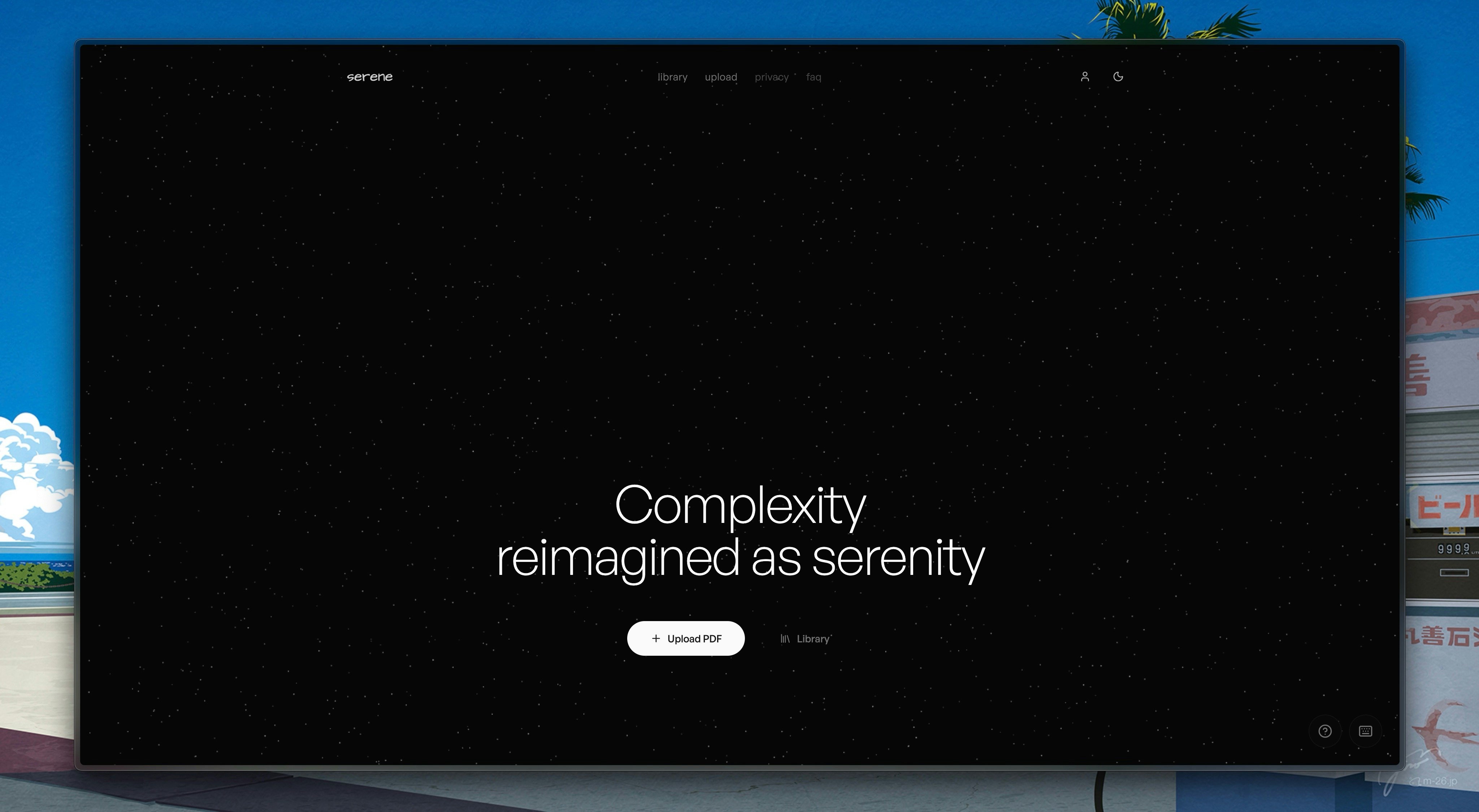 Serene - Main product screenshot demonstrating key features and user interface