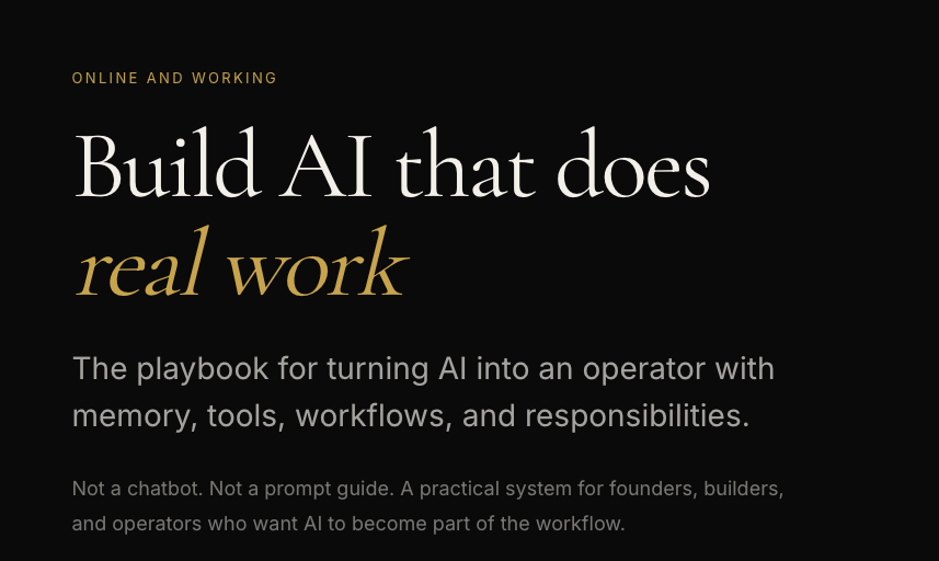 Operator One — AI Operator Playbook gallery image