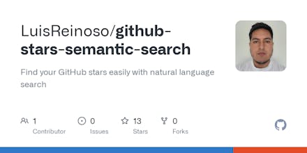 GitHub Stars Semantic Search gallery image