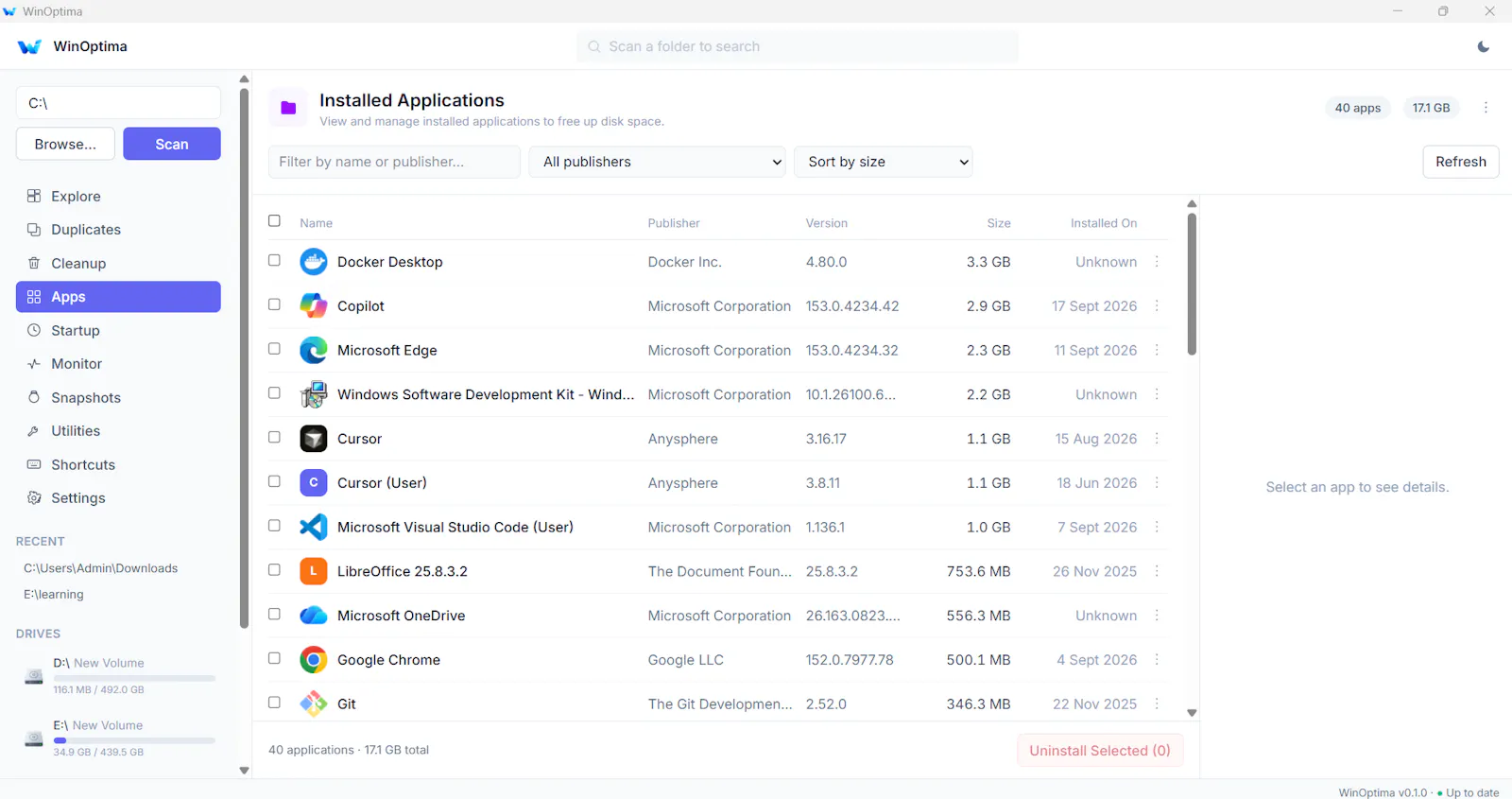WinOptima screenshot 9