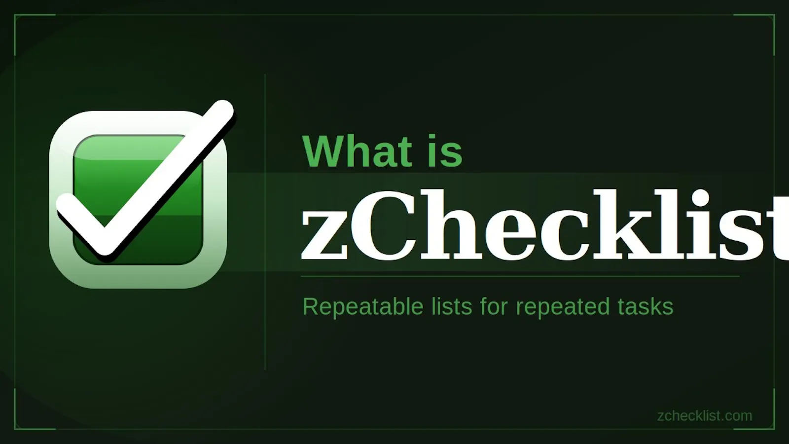 zChecklist screenshot 1 (video preview)