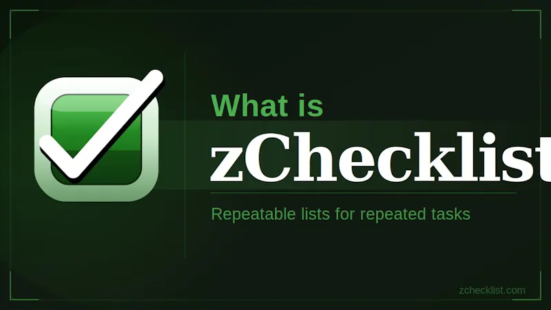 zChecklist screenshot 1 (video preview)