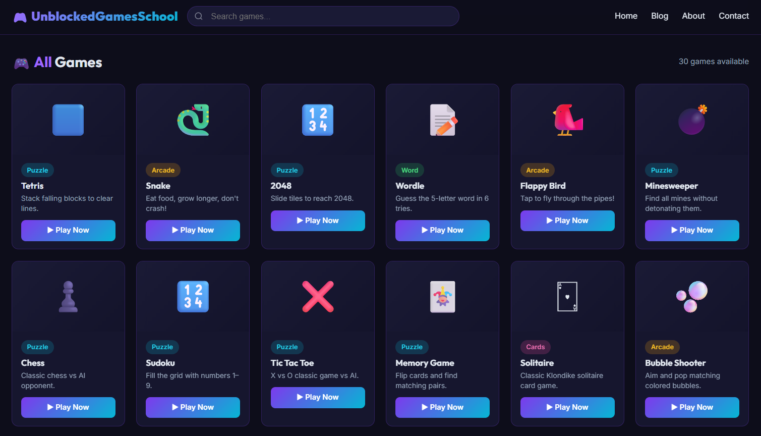 Free Unblocked Games School gallery image