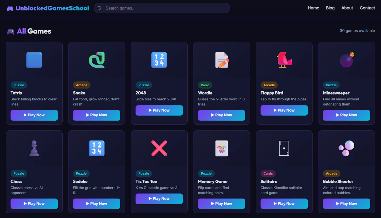 Free Unblocked Games School screenshot 1